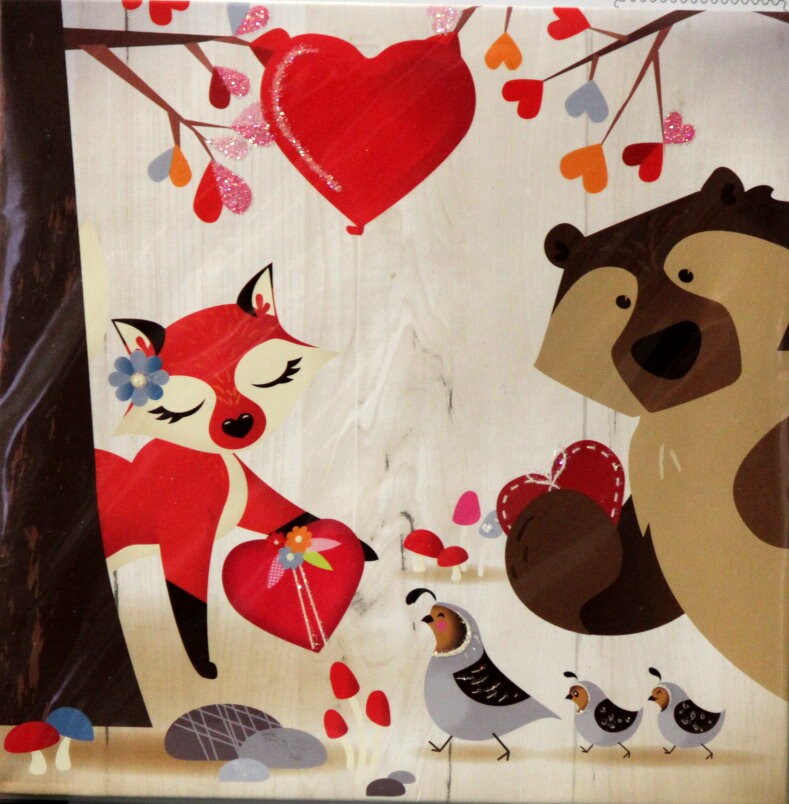 Treasures Pop-Up Woodland Valentine Greeting Card