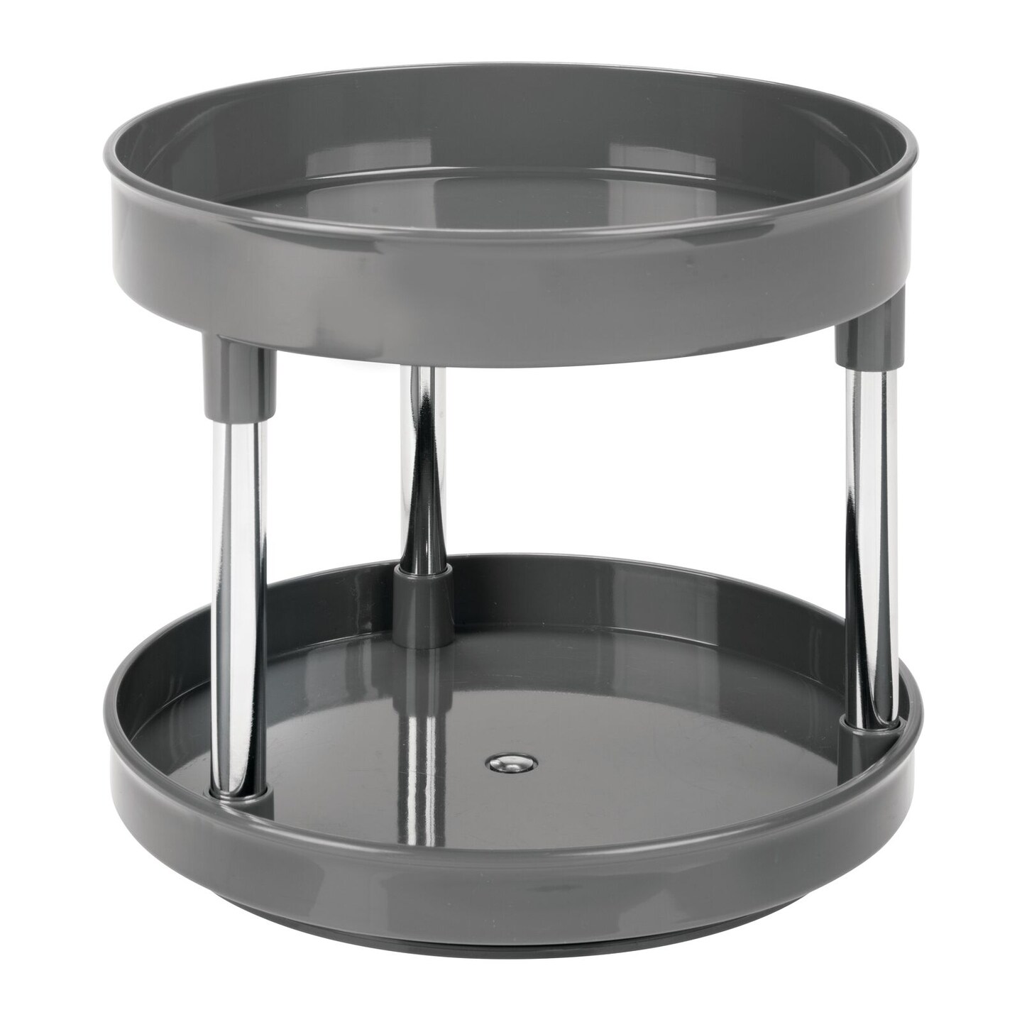 mDesign 2-Tier Lazy Susan for Bathroom Cabinets