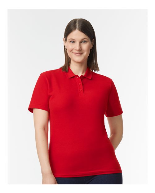 Gildan Softstyle Women’s Short Sleeve Pique Polo T-Shirt for Uniforms, Office Wear & Custom Cotton Polo