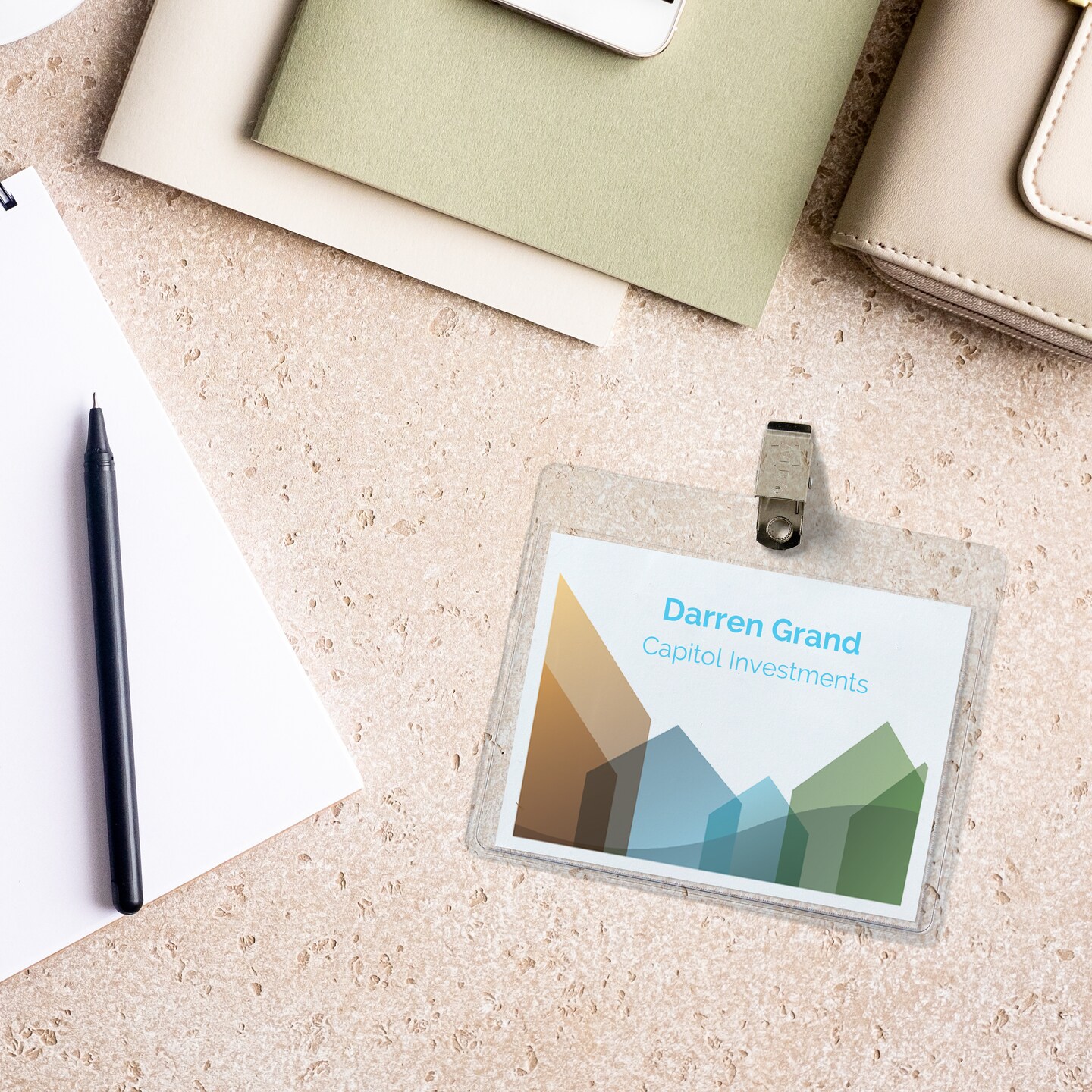 Avery Customizable Name Badges with Clips, 3" x 4", Clear Name Tag Holders with White Printable Inserts, 50 Clip Style Name Badges for Laser and Inkjet (74536)