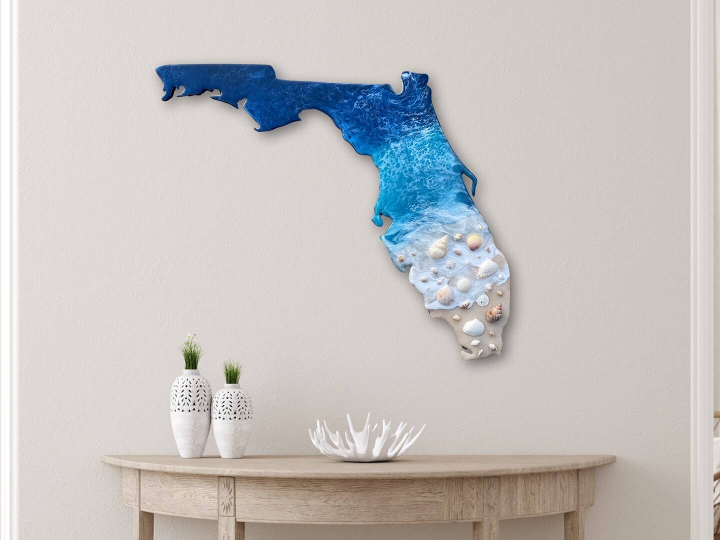 Wall art Louisiana State| Resin store wall art| Home decor| Office decor| Ocean wall art| Ocean resin art| Louisiana Ocean wall art| Tropical art