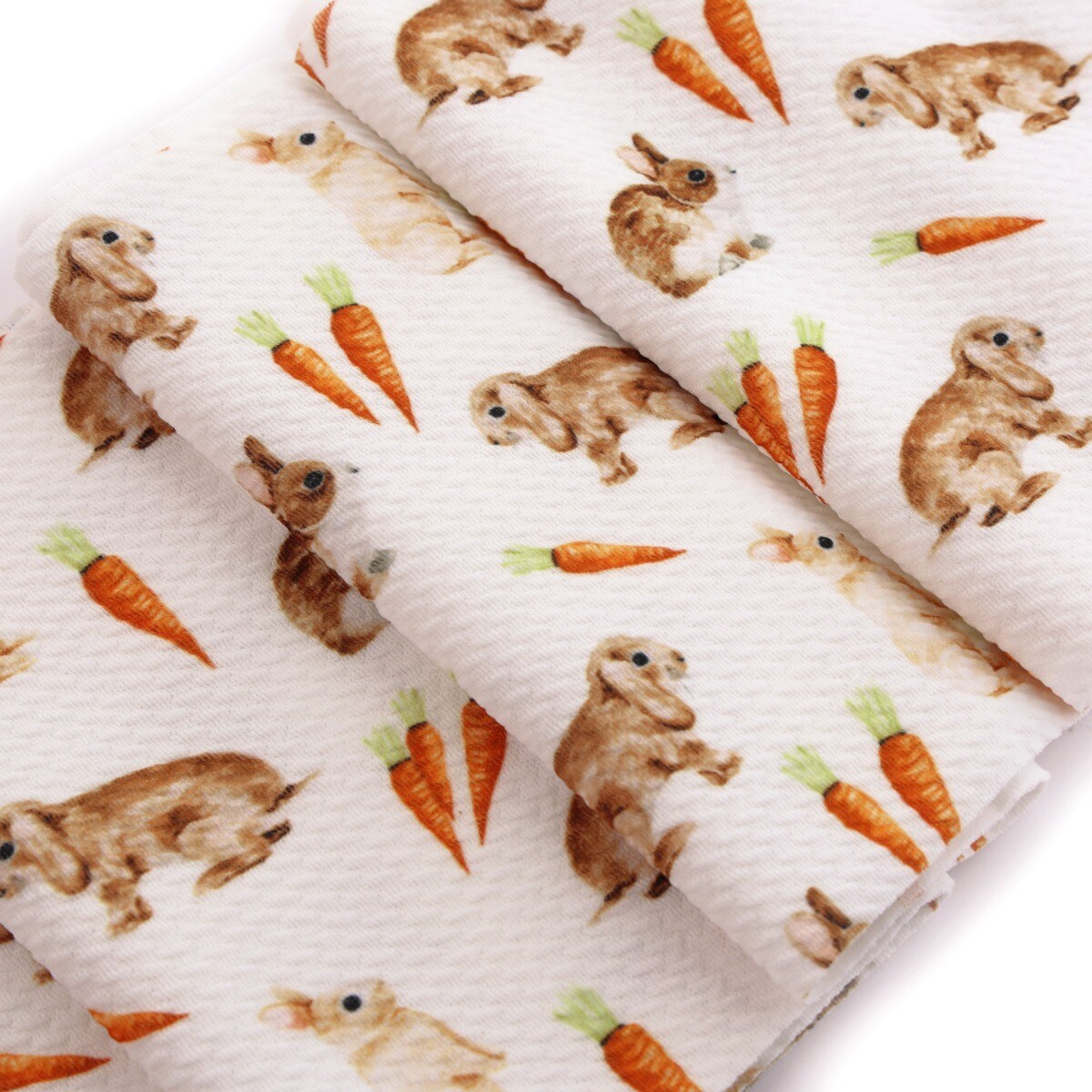 Easter Bunny and Carrots Bullet Fabric 1 yard