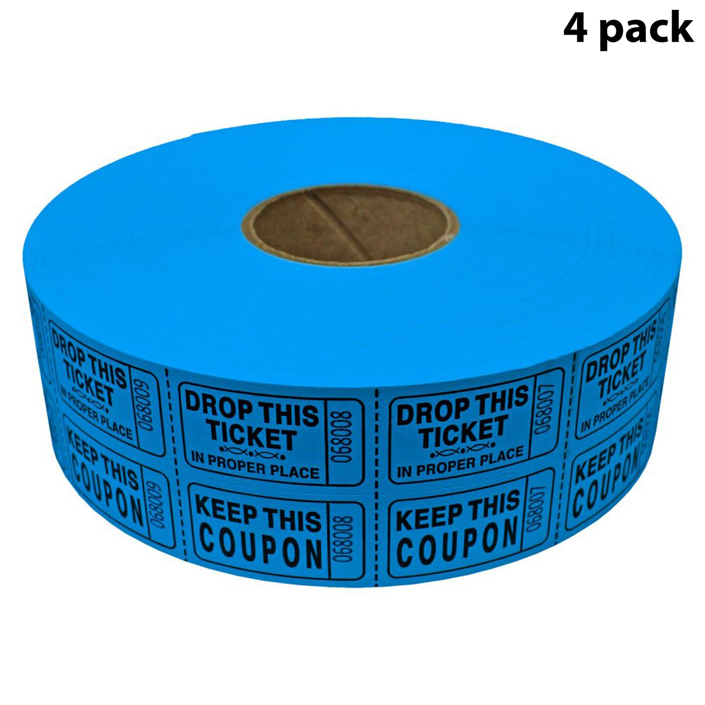 2 Part Raffle Paper Double Roll Raffle Tickets – Coupon Tickets (2000/Roll) – Available in ...