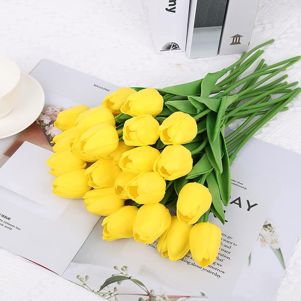24 Pcs Real Touch Artificial Tulips for All Occasions