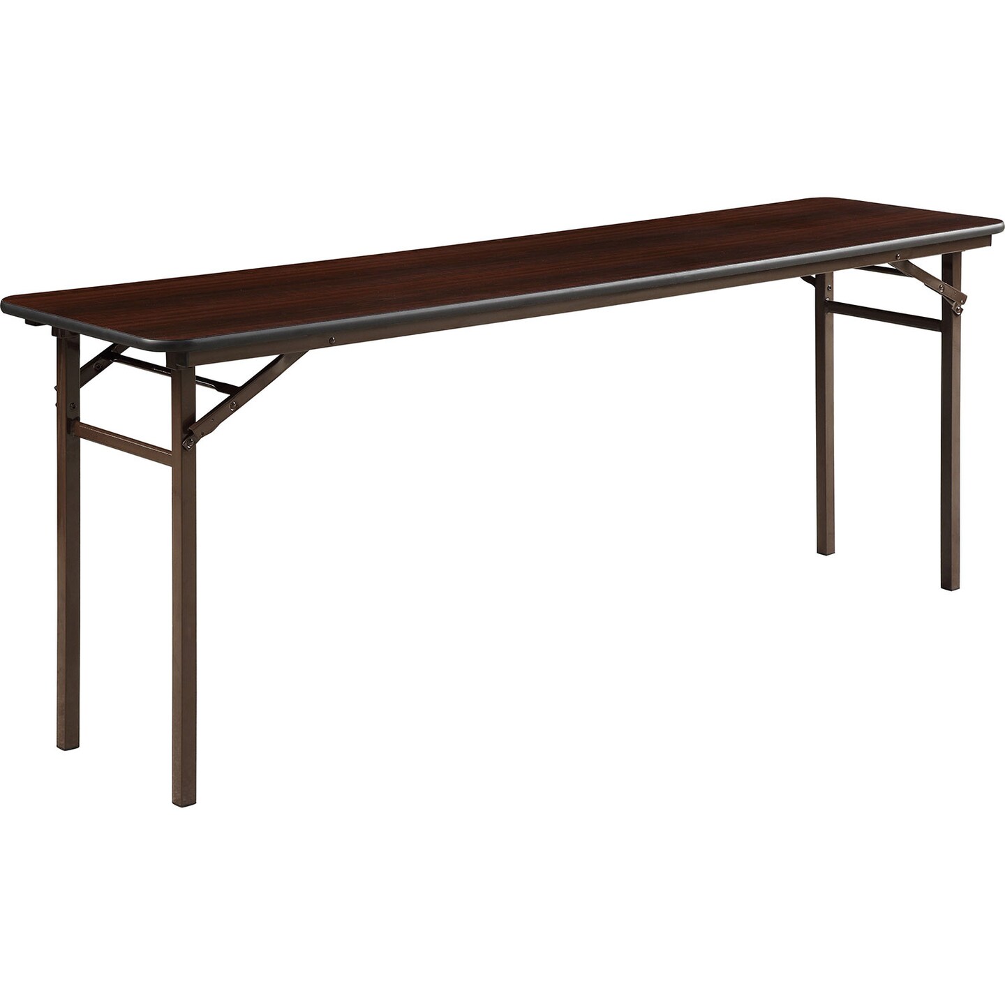Lorell Folding Table, 72&#x22; x 18&#x22;, Mahogany