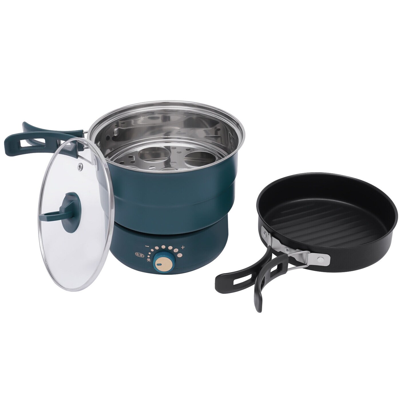 Kitcheniva Multi-functional Split Electric Hot Pot With Anti-scald Handle Non-stick Frying Pan
