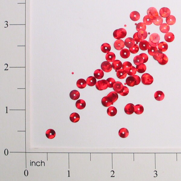 Hologram Flat Loose Sequins - Orange - 6mm - 1oz
