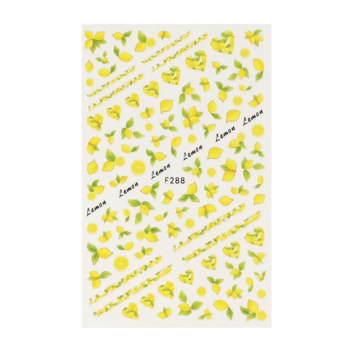 Wrapables 3 Sheets Lemon Fruit Cupcakes &#x26; Macaroons Nail Art Fruits &#x26; Cupcakes Nail Stickers