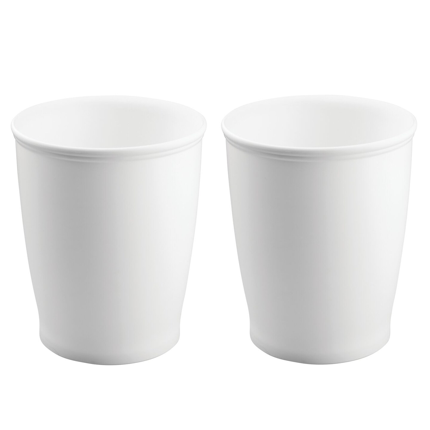 mDesign Small Plastic Bathroom Garbage Can - 1.6 Gallon