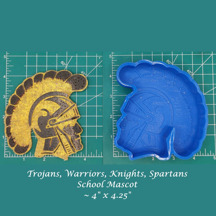 Trojans, Knighs, Warriors, Spartans, School Mascot Silicone Freshie Mold