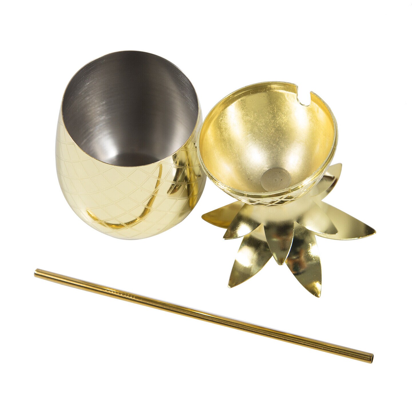 Kitcheniva Stainless Gold Pineapple Tumbler Cup
