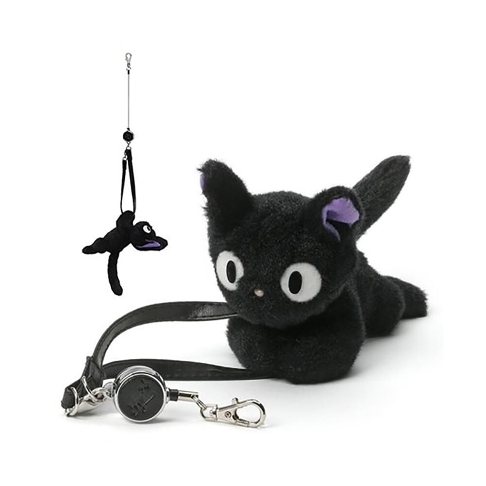 Kiki&#x27;s Delivery Service Jiji 3.5&#x22; Retractable Plush Key Holder