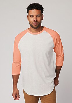 Unisex Three Quarter Sleeve Crewneck Baseball Tee