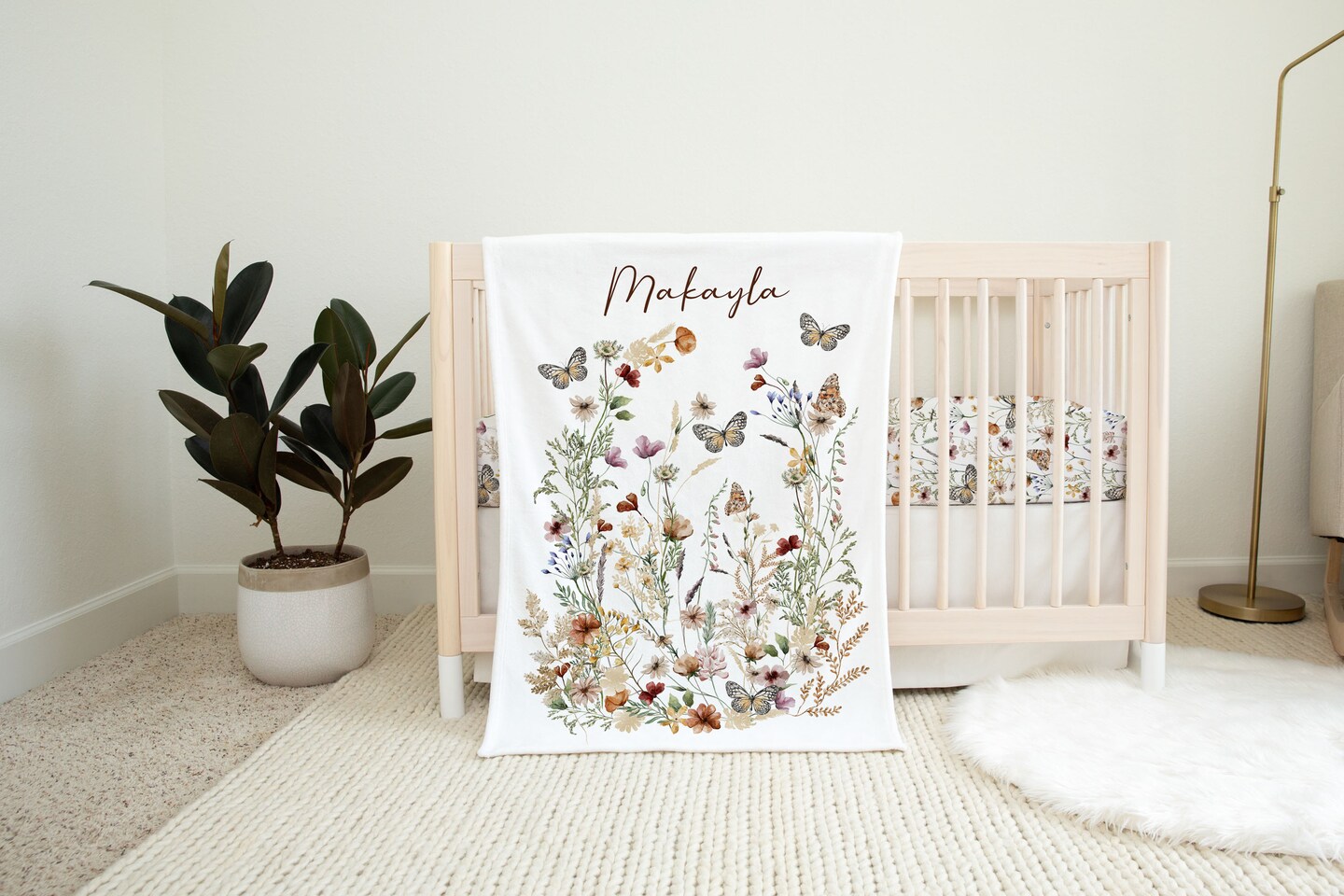 Wildflowers Fleece Blanket – Super Soft Plush Throw, 50x60 Inches, Floral Botanical Design For All Seasons - View #6