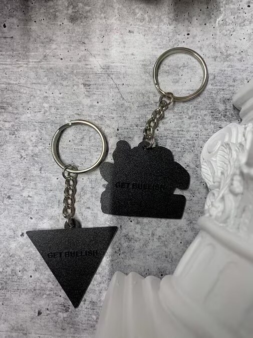 Black Enamel Key Ring