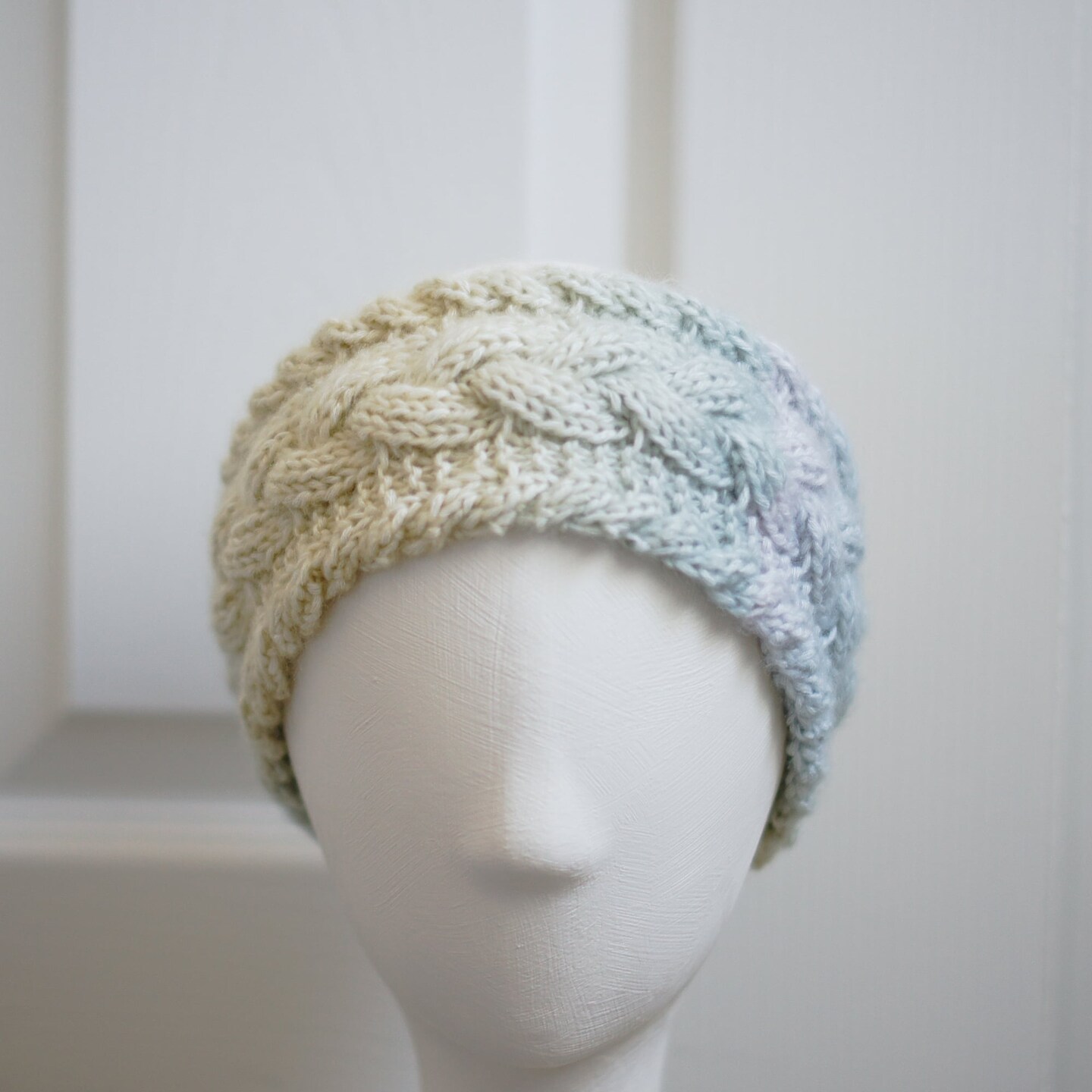Cable Knit Headband with Braided Pattern - Handmade in  display picture 2