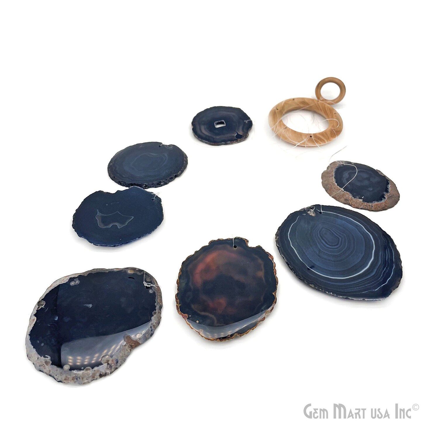 Crystal Quartz Windchime, Natural Gemstone Wind Chimes, Handmade Garden Decor, 1 set, 7 Stones, GemMartUSA (WIND-10009)