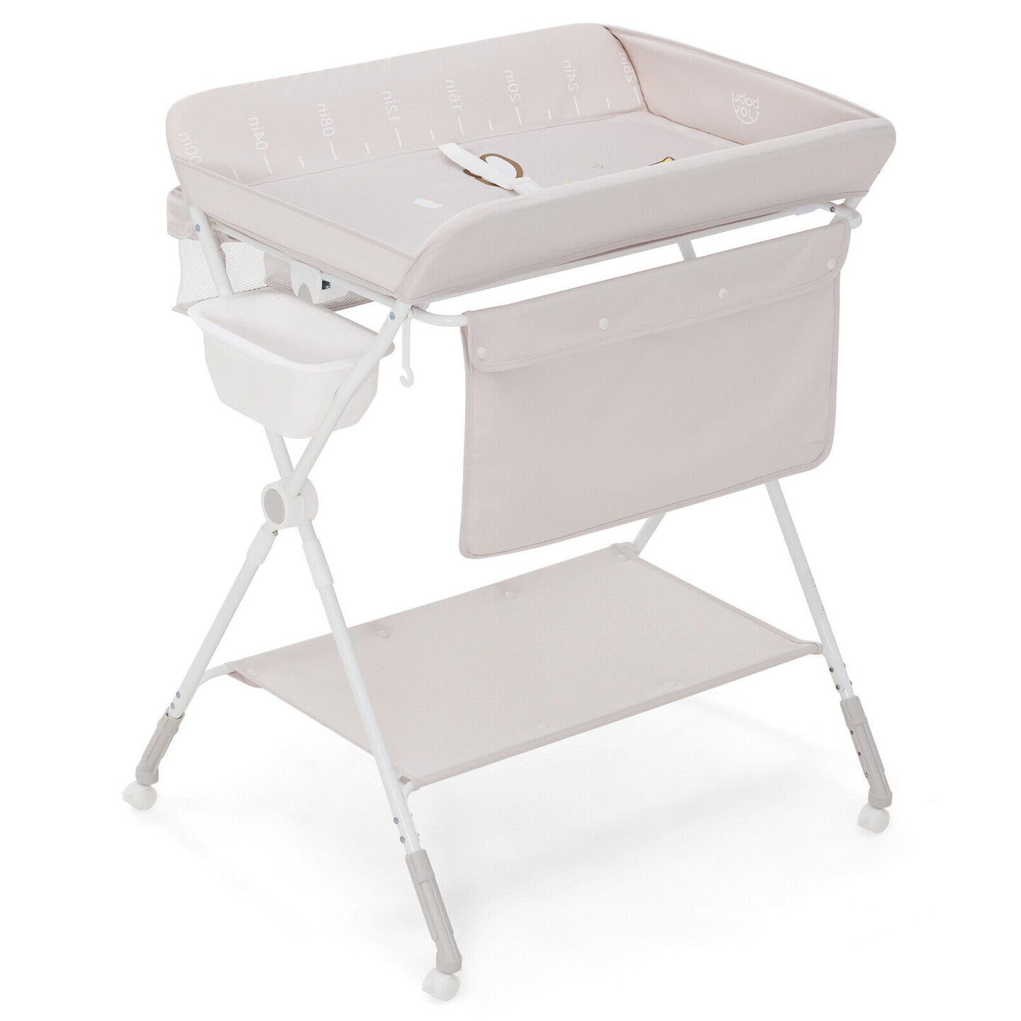 Foldable Baby Changing Table with Wheels