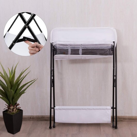 Portable Infant Changing Station Baby Diaper Table with Safety Belt Michaels