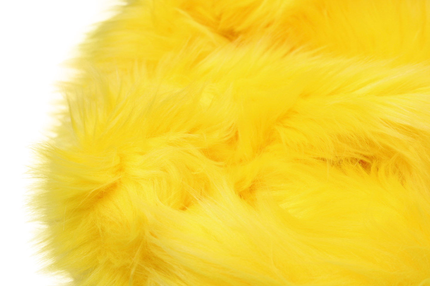 Bright Yellow Faux Fur by Trendy Luxe