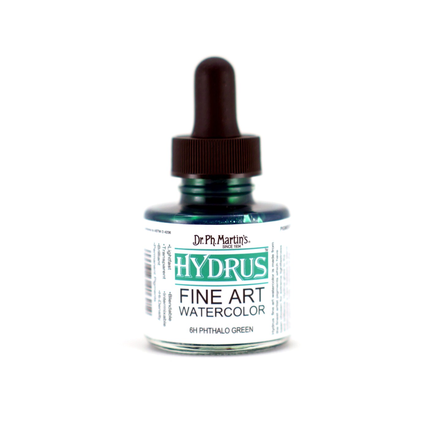 Dr. Ph. Martin&#x27;s Hydrus Fine Art Watercolor, 1 oz., Pthalo Green