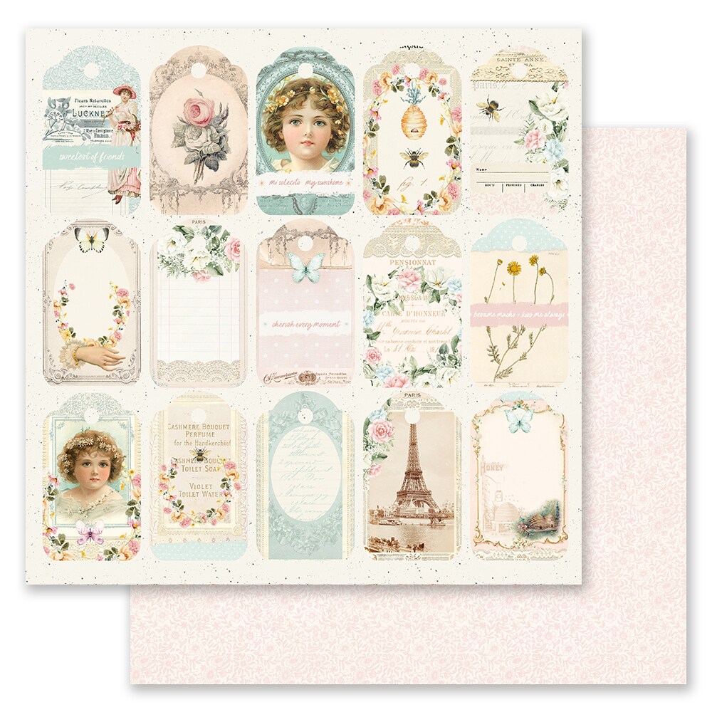 Miel Collection 12x12 Sheet - Solecito - 12x12 in, w foil details (10 SHEETS)