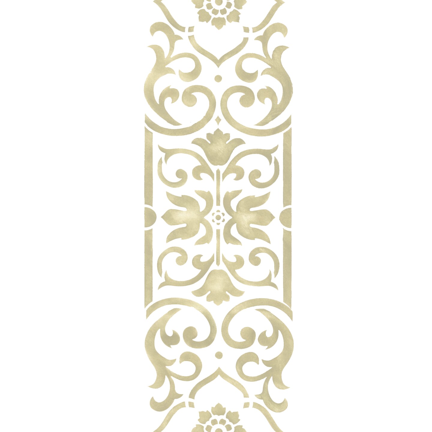 Vertical Scroll Wall Stencil | 3386 by Designer Stencils | Pattern Stencils |