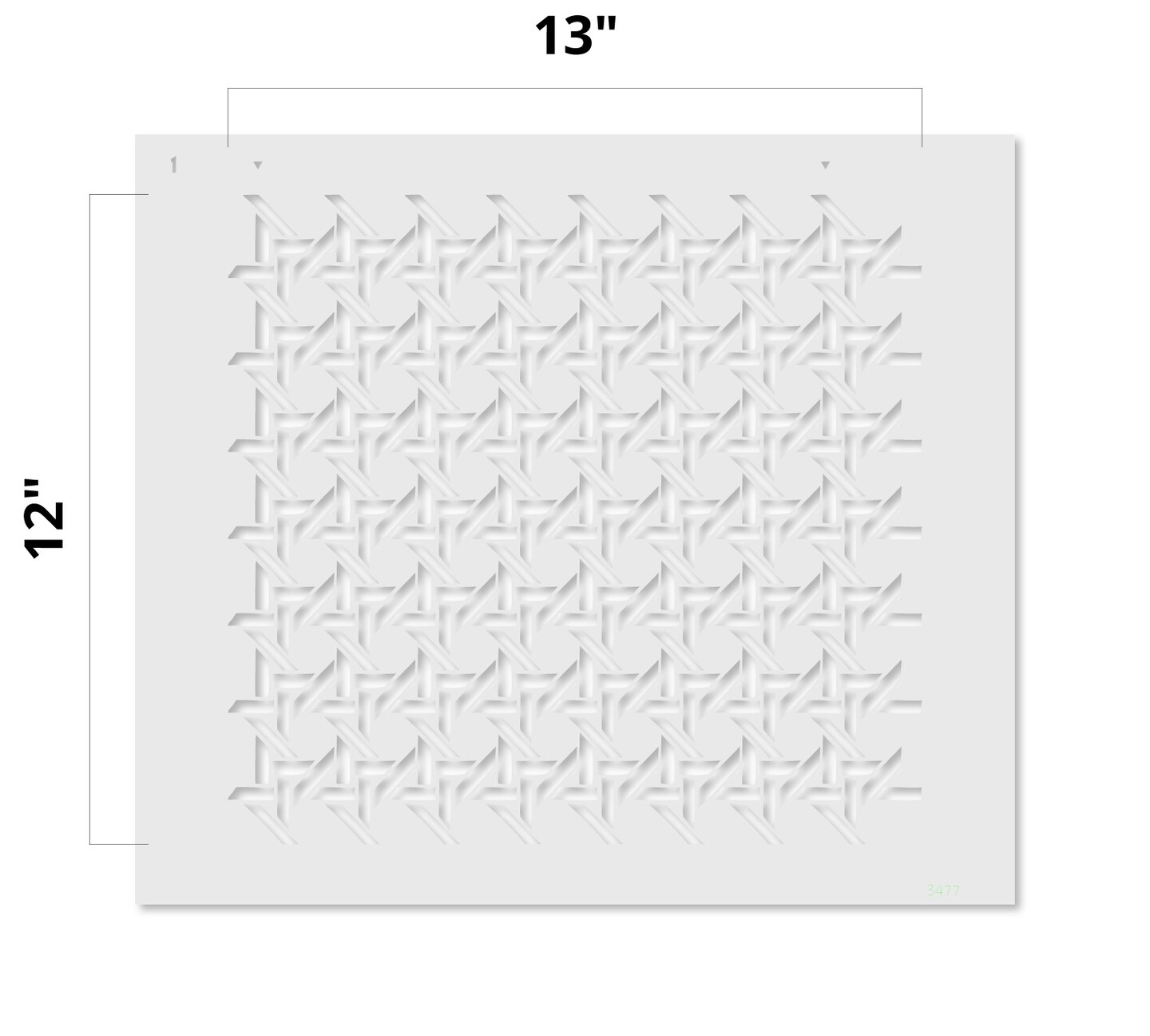 Caned Lattice Wall Stencil | 3477 by Designer Stencils | Pattern Stencils | Reusable Stencils for Painting | Safe & Reusable Template for Wall Decor | Try This Stencil Instead of a Wallpaper | Easy to Use & Clean Art Stencil Pattern