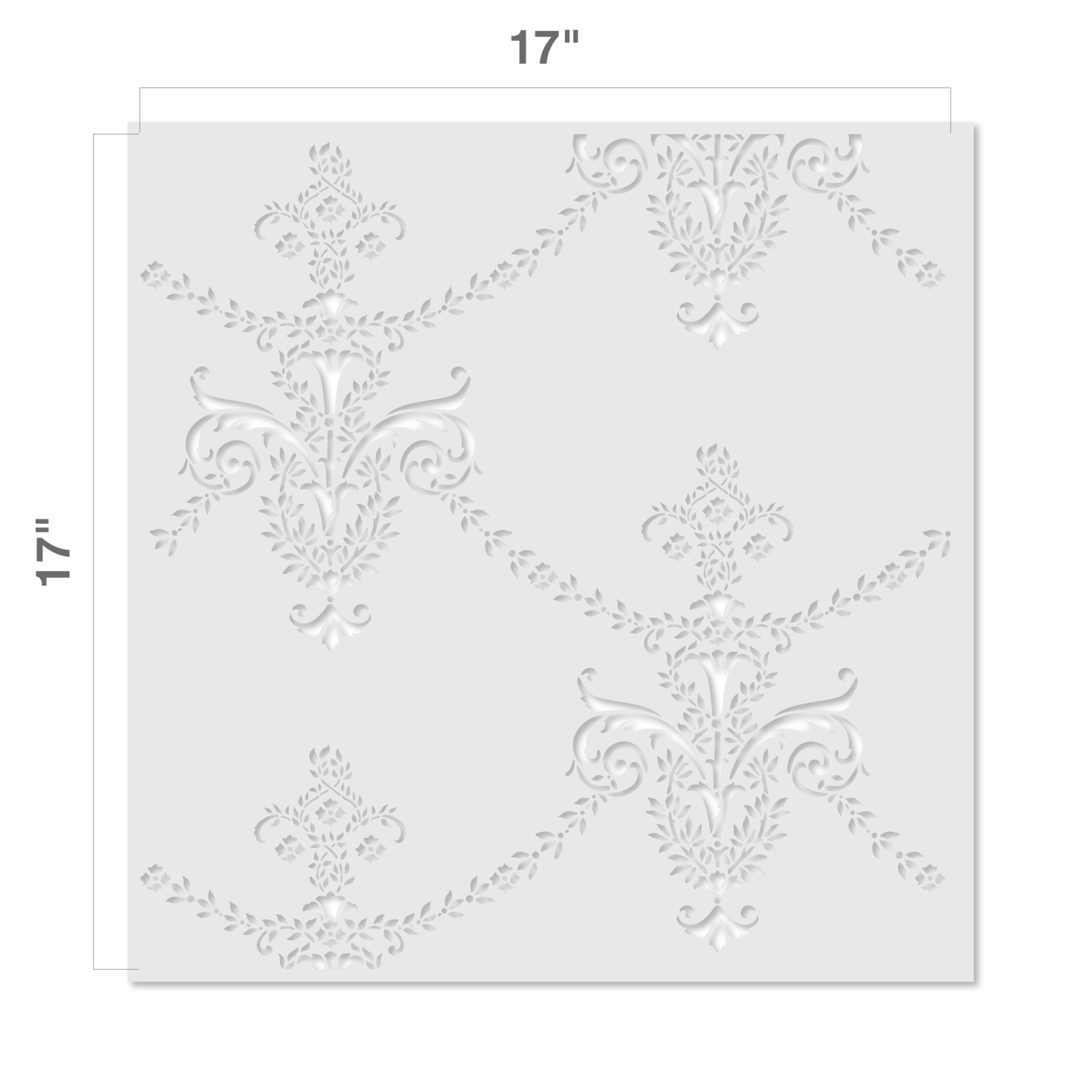 Petite Antique Wallpaper Wall Stencil | 3689 by Designer Stencils | Pattern Stencils | Reusable Stencils for Painting | Safe &#x26; Reusable Template for Wall Decor | Try This Stencil Instead of a Wallpaper | Easy to Use &#x26; Clean Art Stencil Pattern