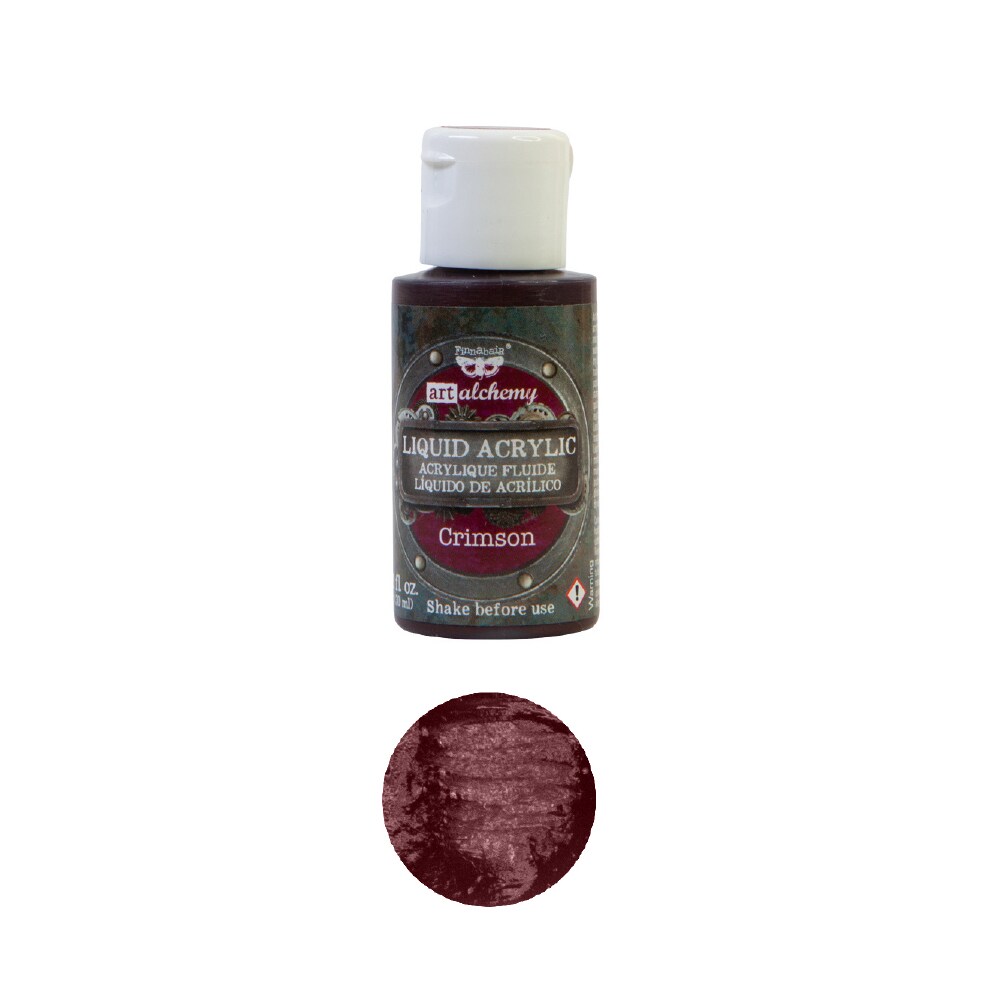 Prima Marketing Inc Art Alchemy - Liquid Acrylics - Crimson - 1 Bottle, 30Ml 655350968298