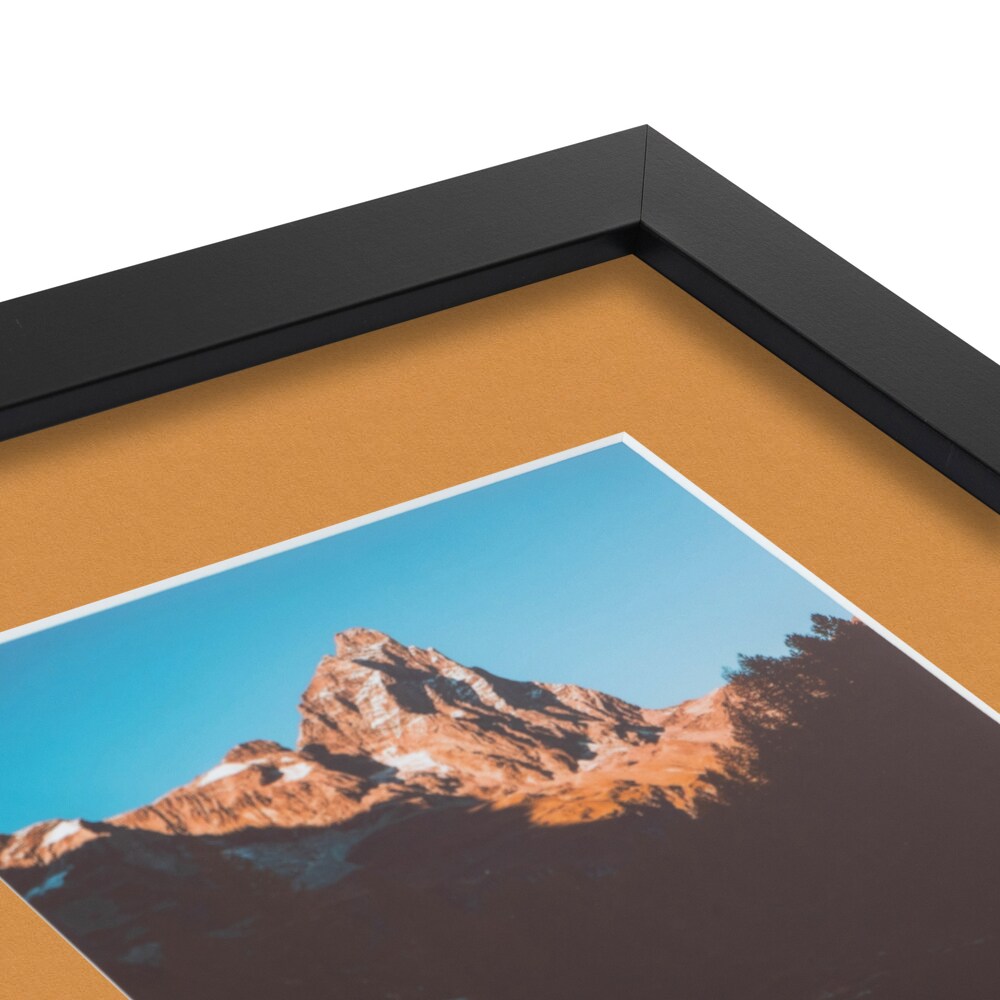 ArtToFrames Collage Photo Picture Frame with 2 - 5x7 inch Openings, Framed in Black with Over 62 Mat Color Options and Regular Glass (CSM-3926-35)