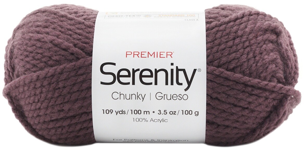 Ovillos De Lana Premier Yarns Basix Chunky - Color Ciruela, Peso Grueso, Ideal Para Proyectos Rápidos