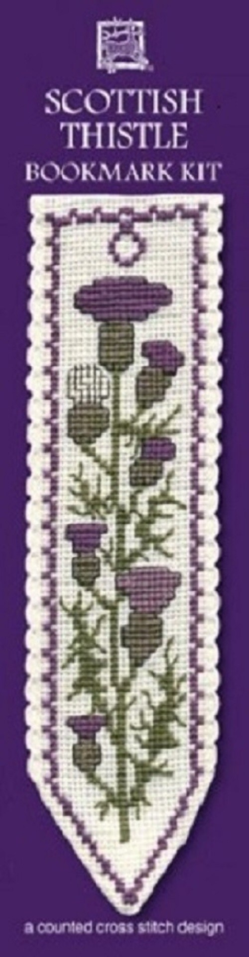 Textile Heritage Scottish Thistle Counted Cross Stitch Bookmark Kit