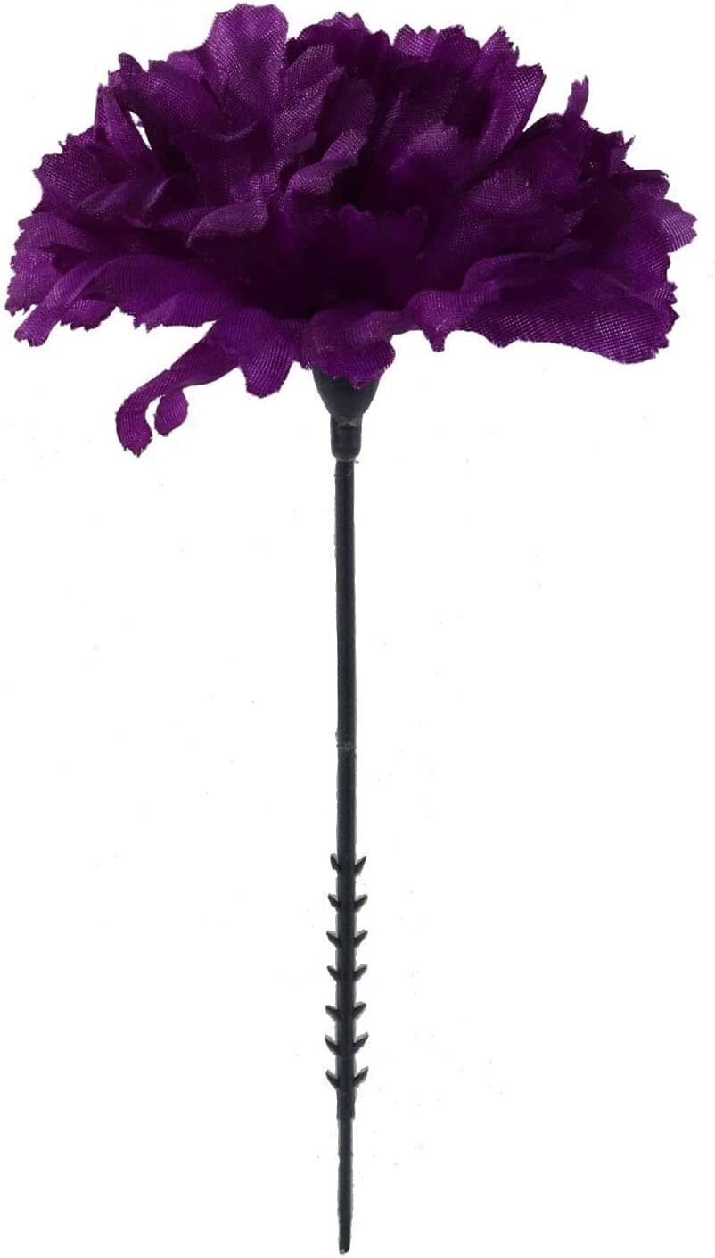 Luxurious Purple Artificial Carnations - 50-Pack, Lifelike Faux Floral Picks for Home Decor, Wedding Decorations, Crafts - Top Quality, Highly Reviewed Silk Flowers