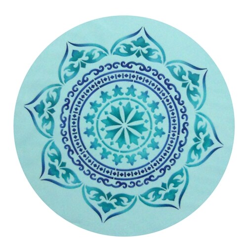 Moroccan Medallion Cake Stencil | C713 by Designer Stencils | Cake Decorating Tools | Baking Stencils for Royal Icing, Airbrush, Dusting Powder | Reusable Plastic Food Grade Stencil for Cakes | Easy to Use & Clean Cake Stencil