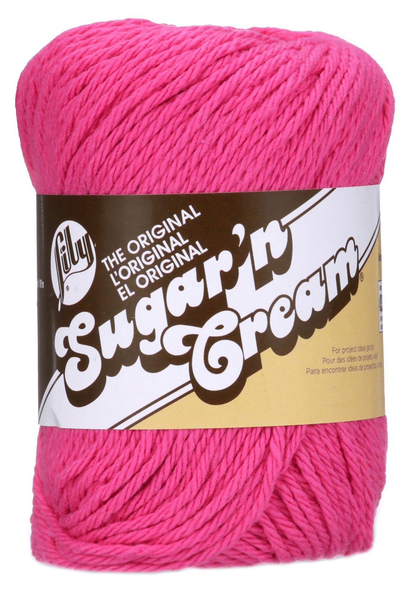 (Pack of 3) Lily Sugar&#x27;n Cream Yarn - Solids-Hot Pink