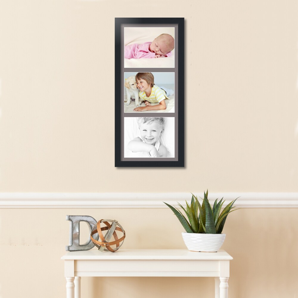 ArtToFrames Collage Photo Picture Frame with 3 - 8x10 inch Openings, Framed in Black with Over 62 Mat Color Options and Plexi Glass (CSM-3926-2156)