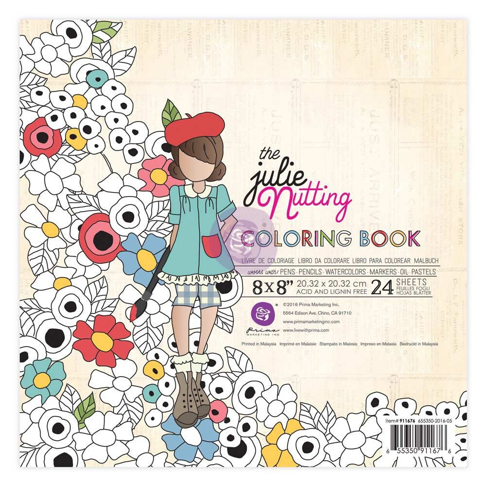 Art Philosophy Julie Nutting Watercolor Paper Coloring Book 655350911676