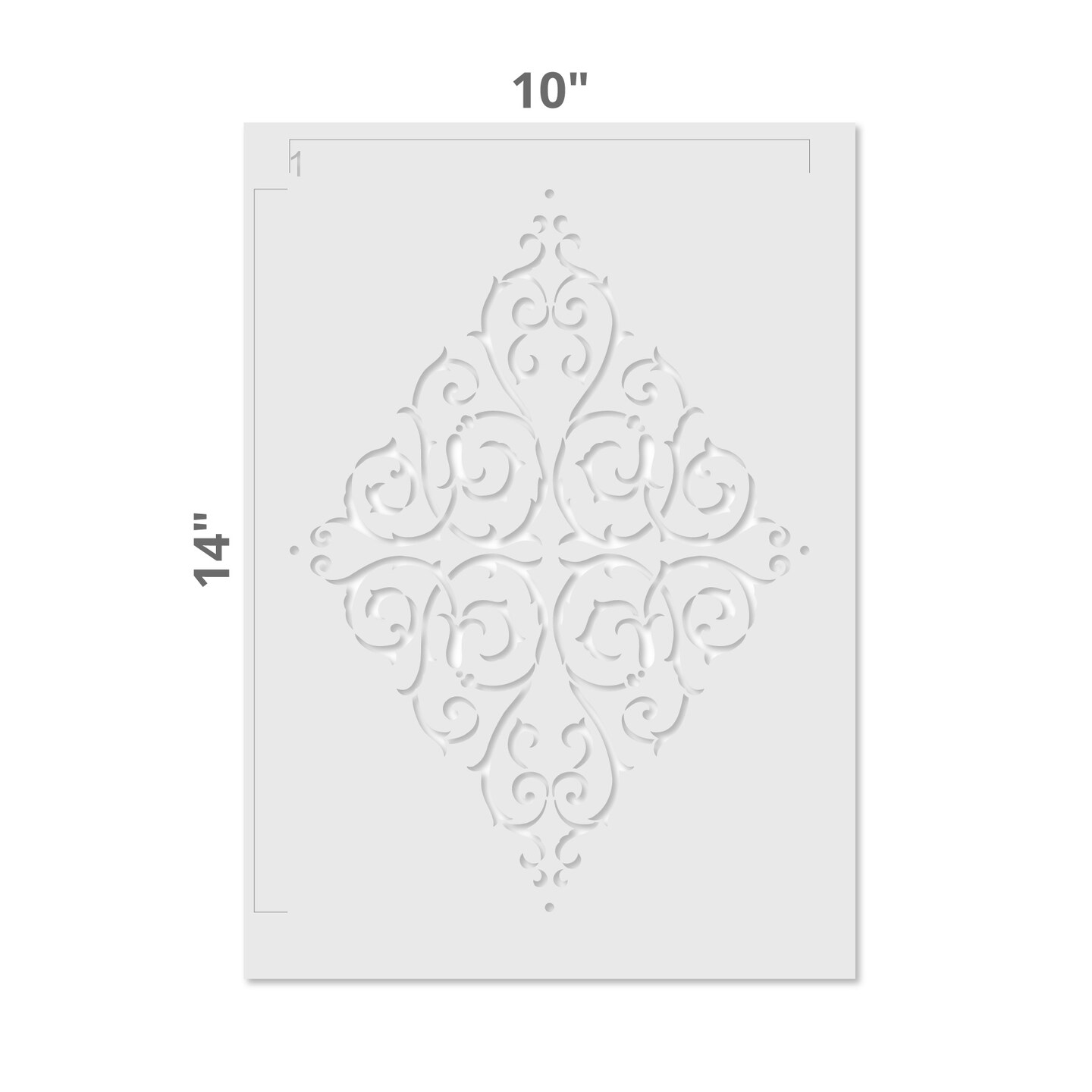 Diamond Medallion Wall Stencil | 3417 by Designer Stencils | Mandala &#x26; Medallion Stencils | Reusable Art Craft Stencils for Painting on Walls, Canvas, Wood | Reusable Plastic Paint Stencil for Home Makeover | Easy to Use &#x26; Clean Art Stencil