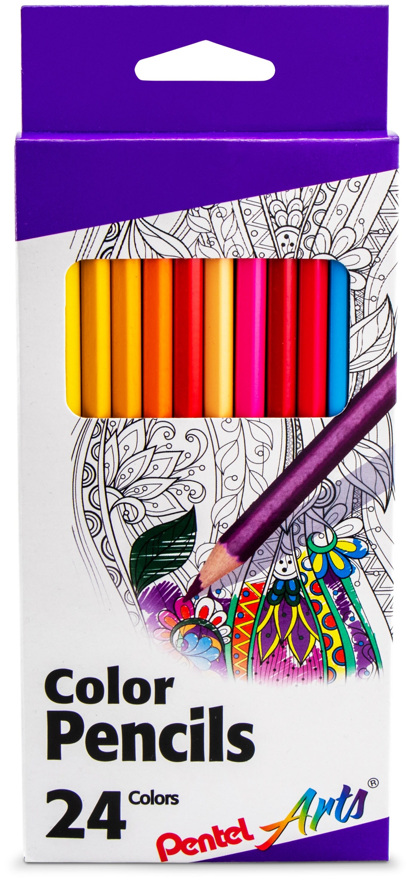 Pentel Arts Colored Pencils 24/Pkg-Assorted Colors