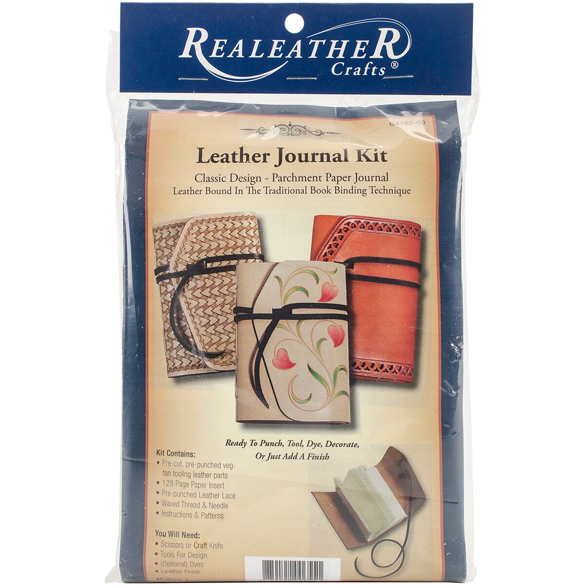 Realeather(R) Crafts Leather Journal Kit-Natural