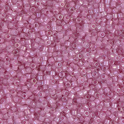Miyuki Delica Bead 11/0, DB0072, Orchid Lined Crystal Luster, 5 grams
