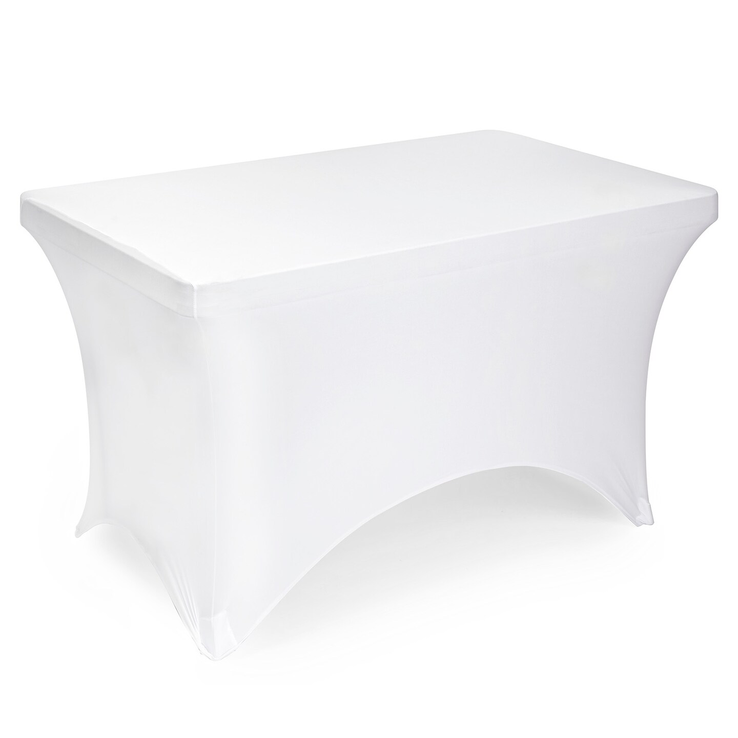 Lann's Linens - Fitted Stretch Tablecloth for Rectangular Table - Wedding / Banquet / Trade Show - Spandex Cloth Fabric Cover