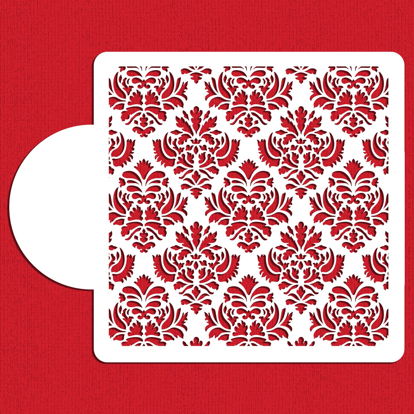 Damask Miniprint Cake Stencil | C807 by Designer Stencils | Cake Decorating Tools |
