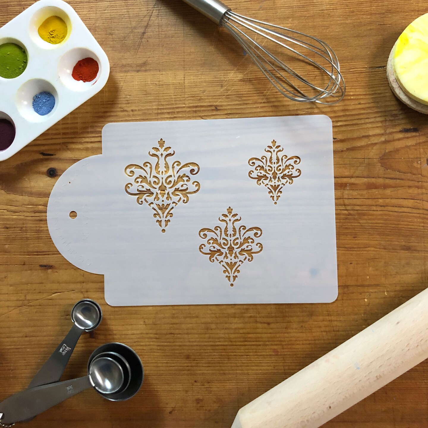 Lace Icon Cake Stencil Set | C715 by Designer Stencils | Stencils for Royal Icing, Airbrush, Dusting Powder |