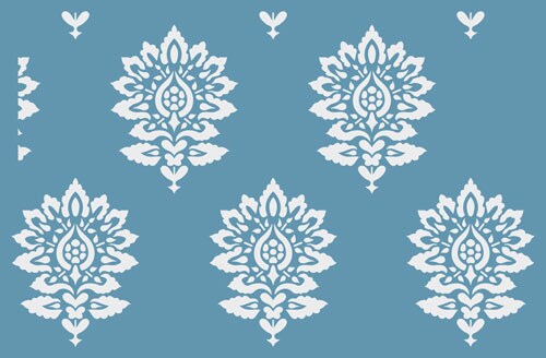 Batik Damask All Over Pattern Wall Stencil | 3797 by Designer Stencils | Pattern Stencils | Reusable Stencils for Painting | Safe &#x26; Reusable Template for Wall Decor | Try This Stencil Instead of a Wallpaper | Easy to Use &#x26; Clean Art Stencil Pattern