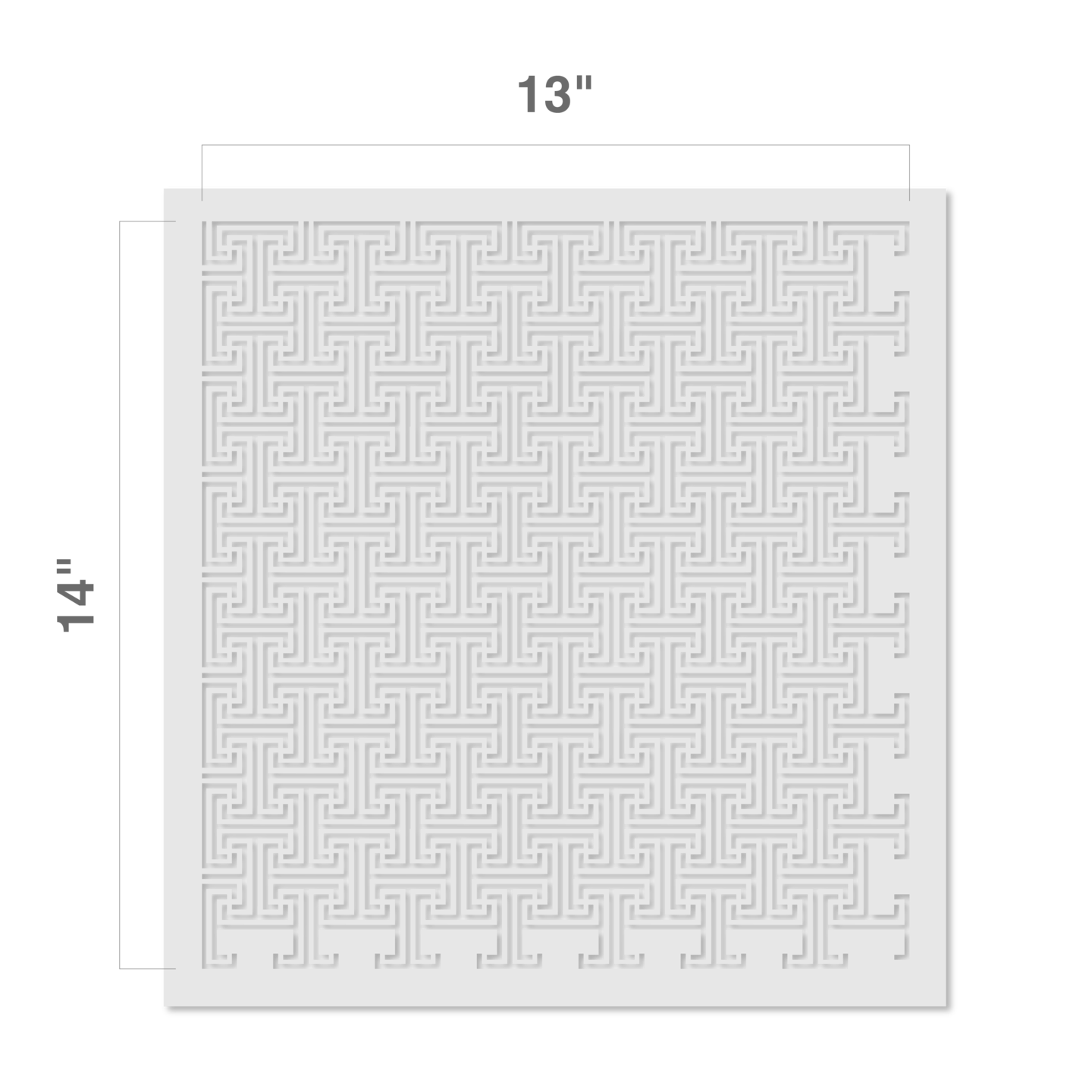 Embossing One Color Greek Key All Over Wall Stencil 3728BE by