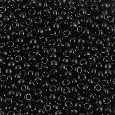 Miyuki 8 Round Seed Bead, 8-401, Black, 10 grams