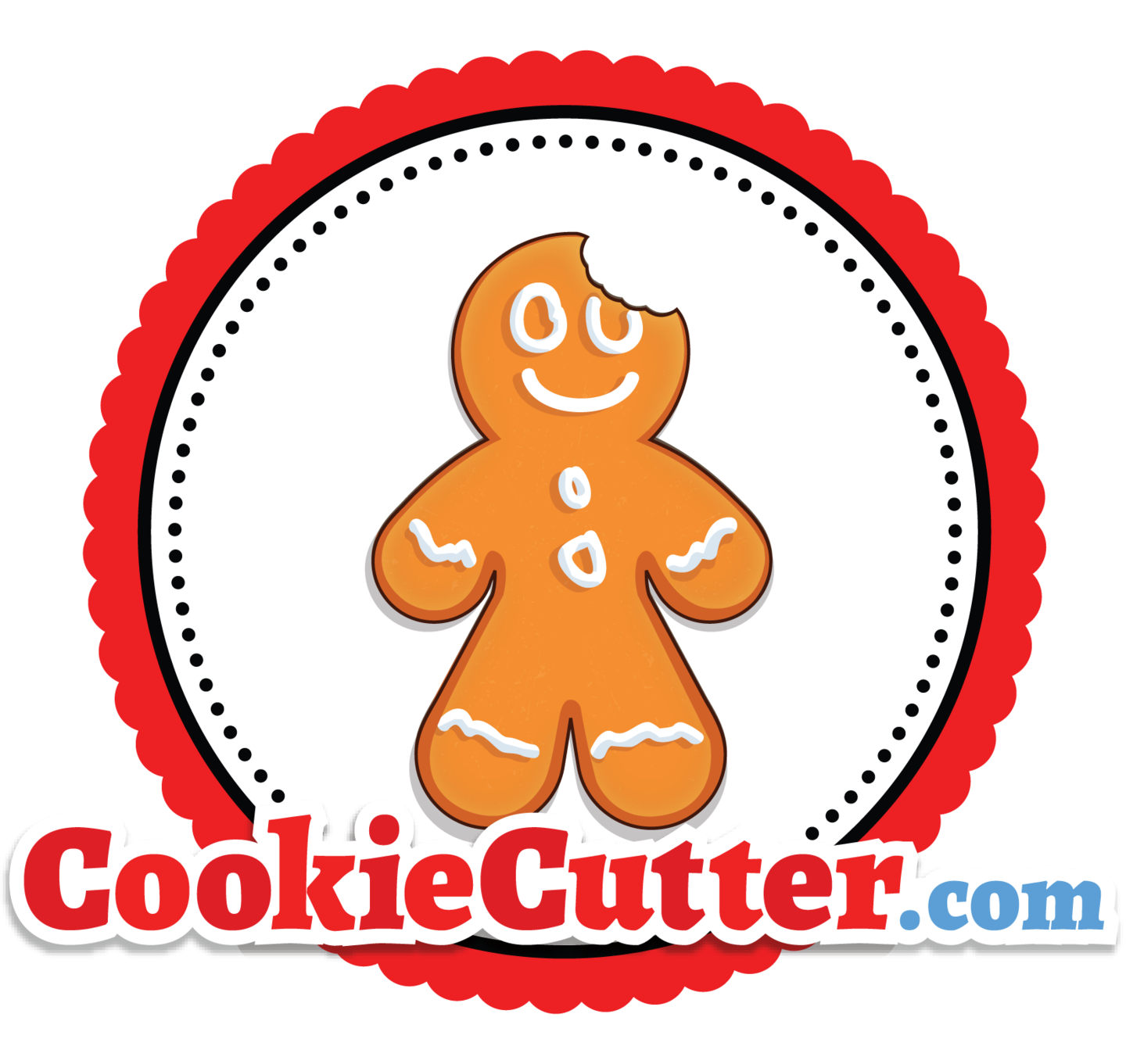CookieCutter.com Gingerbread Man Cookie Cutters Set 3 Piece, Hang Tag Cookie Recipe Card, Vintage Style Sturdy Brace, Large, Medium, Small, Tin Plate Steel, USA