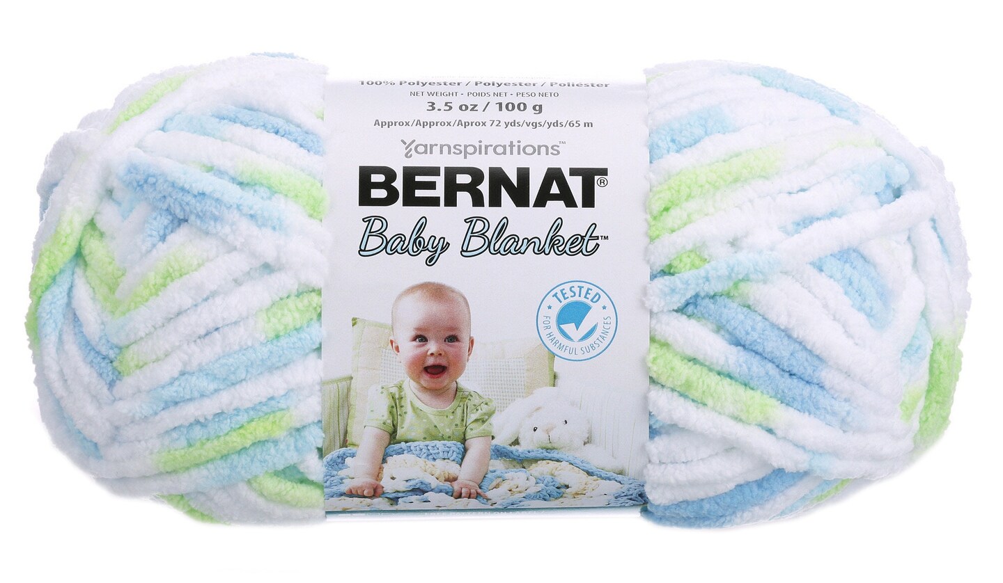 Bernat Cushy Garter Knit Blanket, Yarnspirations